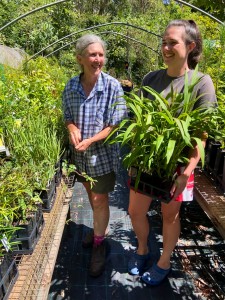 Merryn and Heather at the nursery